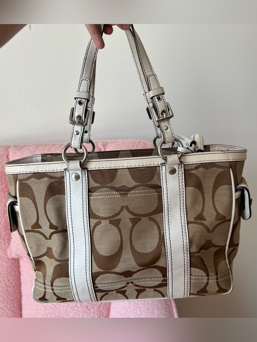 Vintage Coach Canvas Gallery Signature Tote